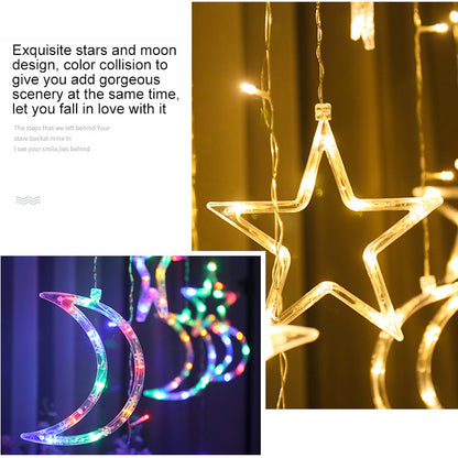 Moon Star Lamp String Xtmas Light Remote Control