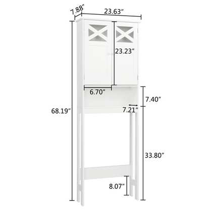 Bathroom Double Door Fork Toilet Cabinet